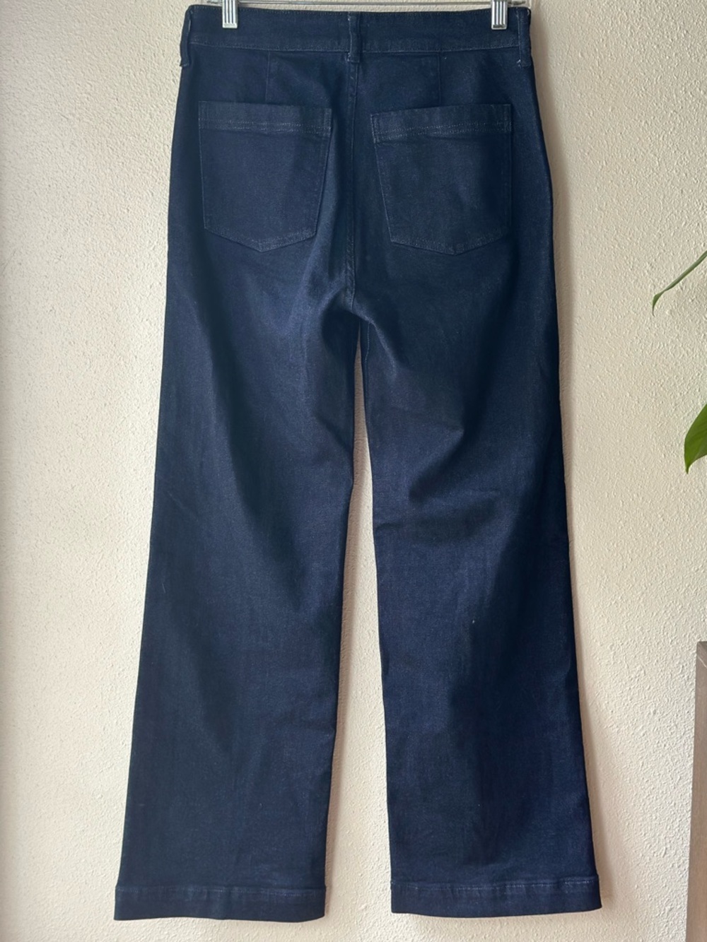 J. Crew Women’s High-Rise Wide Leg Jeans in Dark Navy